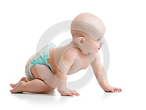 Funny crawling baby