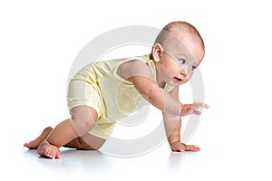 Funny crawling baby