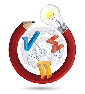 Funny creative math concept.