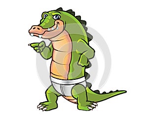 Funny Crocodile Cartoon Mascot