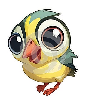Funny and cute bird transparency sticker, Gouldian Finch