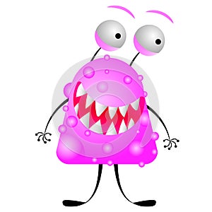 Funny cute cartoon monster character. Vector illustration.