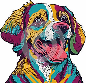 Funny and cute dogs colored vector