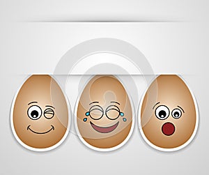 Funny cute easter egg friends.