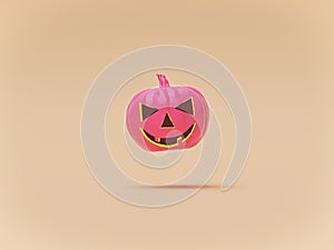 Funny and cute Jack O Lantern. 3d rendering
