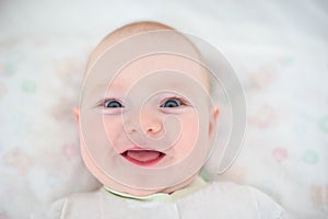 Funny and cute smiling baby