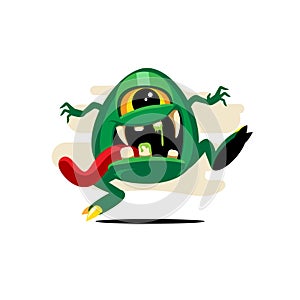 Funny Cyclop monster vector illustration photo