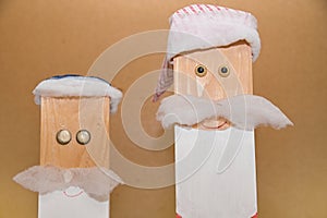 funny decorative figures with mustache and pointed hat