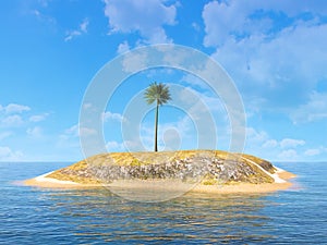 Funny Desert Island, Palm Tree, Background