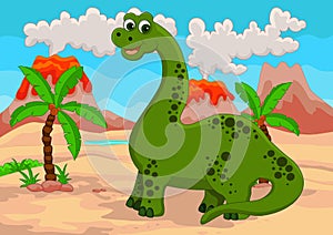 Funny dinosaur cartoon