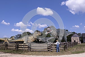 Funny Dinosaur Farm, Farmer, Animals