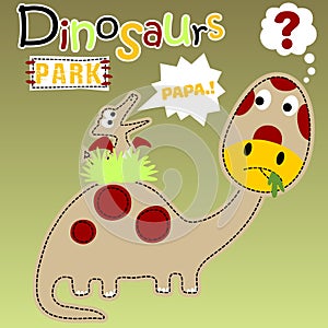 Funny dinosaurs cartoon vector