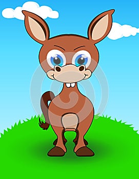 Funny donkey cartoon