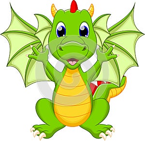 Funny dragon cartoon