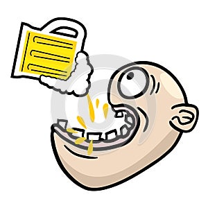 Funny drink beer man