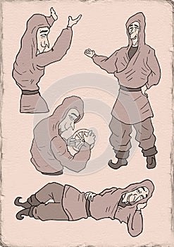 Funny druid illustration