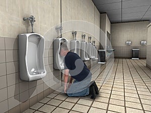 Funny Drunk Passed Out, Urinal