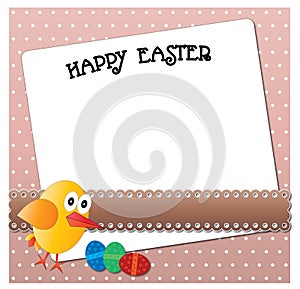 Funny Easter chicken card design.
