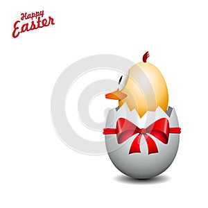 Funny Easter eggs chick, background illustration, Happy easter c