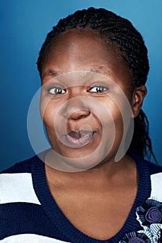 Funny face african woman