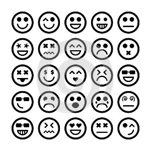 Funny Face Emoticon set