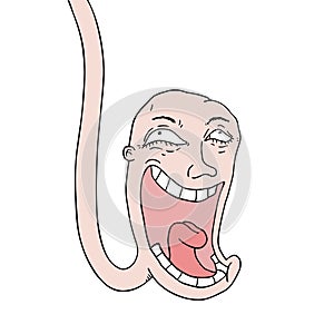 Funny face illustration