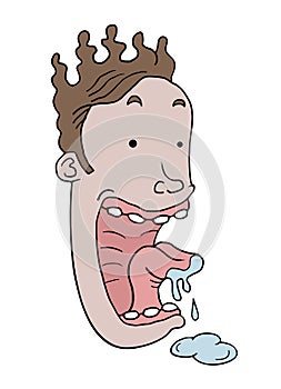 Funny face illustration