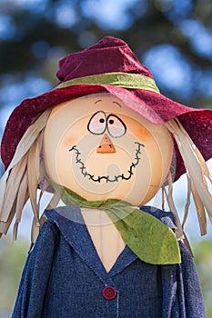 Funny face scarecrow