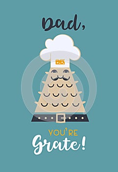 Funny Fathers Day Holiday Greeting Card Vector