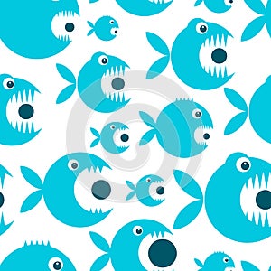 Funny fish cartoon for your design