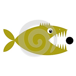 Funny fish cartoon for your design