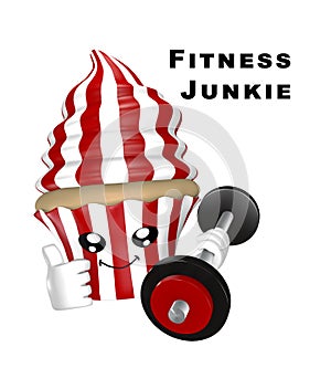 Funny fitness cupcake