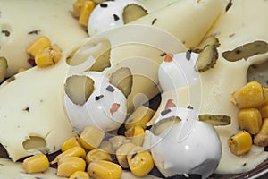 Funny food - mice and cheese