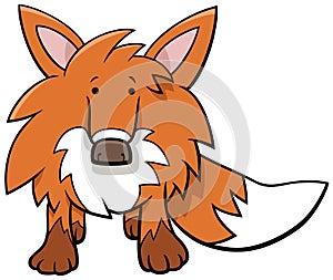 Funny fox cartoon wild animal character