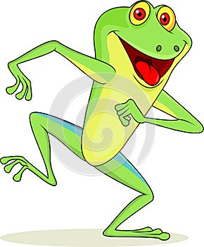Funny frog cartoon