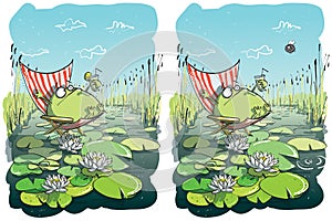 Funny Frog Differences Visual Game