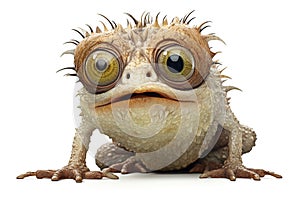 funny frog isolated on white background