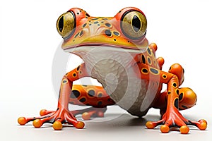 funny frog isolated on white background