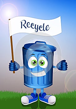 Funny garbage bin for recycling