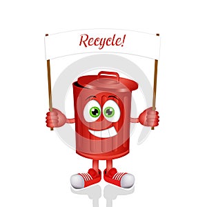 Funny garbage bin for recycling