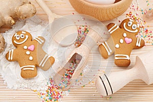 Funny gingerbread men