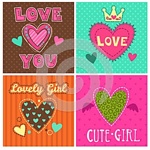 Funny girlish prints set