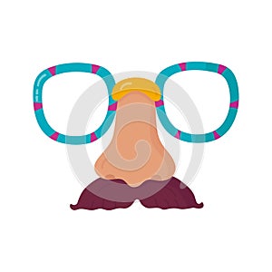Funny glasses with nose and mustache.
