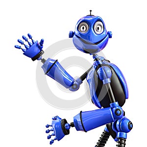 Funny and glossy robot cartoon