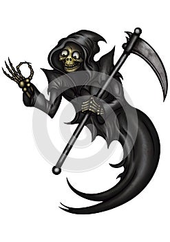 Funny Grim Reaper with OK gesture