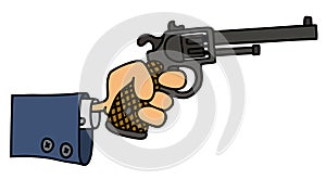Funny gun in a hand