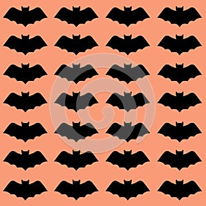 FUNNY HALLOWEEN BLACK BATS PATTERN