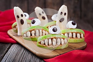 Funny halloween eadible monsters scary food