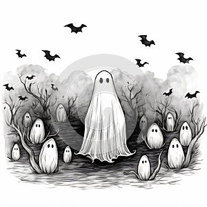 Funny Halloween Ghost Characters Humorous Haunts