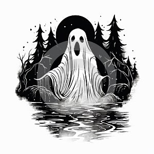 Funny Halloween Ghost Playful Phantasm